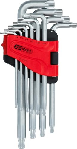 Torx-Kugelkopf-Winkelstiftschlüssel-Satz, lang, 10-tlg