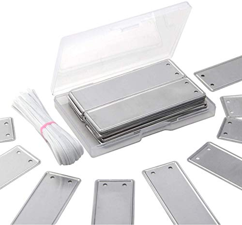 Zhichengbosi 50PCS Plant Labels, Aluminium Plant Tags with 6 Inch Wires, Waterproof Nursery Garden Labels for Plant Markers