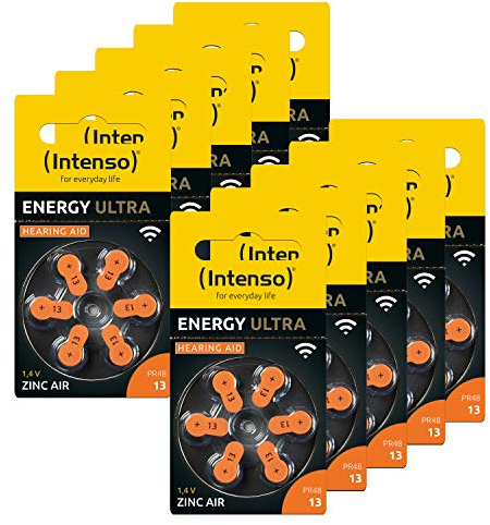 Intenso Hörgerätebatterien PR48, Orange (Typ 13), 60er Pack