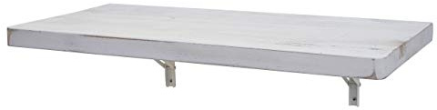Mendler Wandtisch HWC-H48 klappbar Massiv-Holz - 100x50cm Shabby weiß | Wandklapptisch, Wandregal, Tisch
