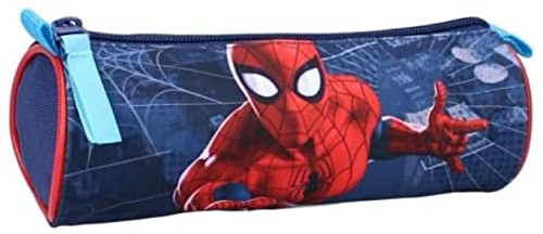 mybagstory Federmäppchen – Spiderman – Kinder – Schule – Grundschule – Kindergarten – Krippe – Federmäppchen für Jungen/Mädchen – Größe 21 cm, blau, Modern