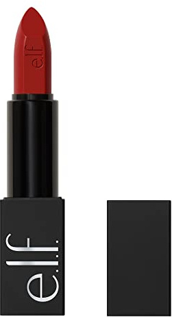 e.l.f. O Face Satin Lipstick, Richly Pigmented, Nourishing & Long-Lasting Creamy Lipstick, Infused With Jojoba, Vegan & Cruelty-Free, Spicy