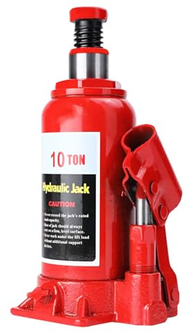 SUDEG Cric Hydraulique, Cric Bouteille hydraulique 10 T Cric de Levage | Portable Cric de Chariot hydraulique,Cric à piston/compact pour Voiture Van Bateau Camion Caravane