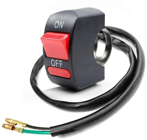 AZIKEN wasserdichte motorradschalter Lenker Für U5 U7 U2 Scheinwerfer Roller Electrombile Motorrad Lenker Kippschalter On Off Push Button (Color : 1 pc)