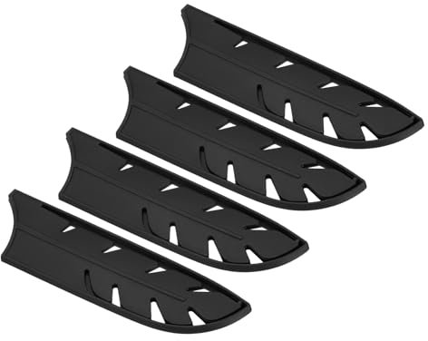 PATIKIL Foderi Coltelli per Coltello Cucina per 7 Coltello Nakiri 4pz Bordo Coltello Guardia Coltello Fodero Copertura Maniche Piumate Giapponese Coltello Cucina Set Nero 7,2x 2
