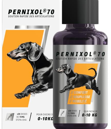 PERNIXOL®70 - Soutien articulaire Chien de 0 à 10kg - Huile de Moule Verte & Oméga-3 - Mobilité et Confort