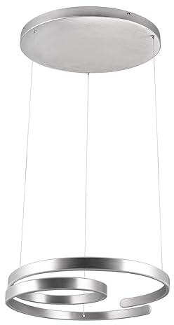 Trio Leuchten LED Pendelleuchte Marnie 344110105, Aluminium gebürstet, inkl. 68 Watt LED, Switch Dimmer