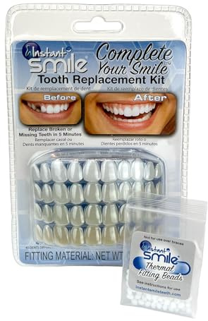 Instant Smile Complete Your Smile Temporary Tooth Replacement Kit with Extra Fitting Material