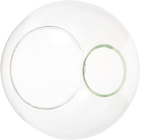 Glass Globe Lamp Shade Replacement Decorative Ceiling Light | Double Opening Design, Lightweight Glass Build, for Bedroom and Living Room Use