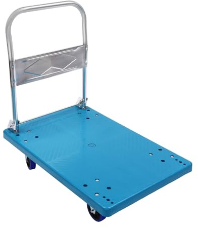 Transportwagen Klappbar, 300kg Tragkraft, Plattformwagen mit 4 Räder, 60 * 90 * 84cm Rollwagen, Transporthilfe