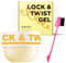 immetee Gel Per Trecce, Twist And Lock Gel Per Tutto il Giorno, Gel Per il Controllo Dei Bordi Per Capelli Afro, Gel Per Styling Capelli Anticrespo Con Spazzola. 200g/7.05Oz (Giallo)