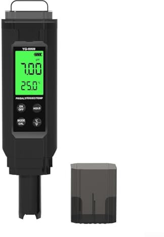 Testeur numérique de qualité de l'eau 5 en 1, écran LCD vert rétroéclairé pour eau potable, aquarium, spa, piscine, étang