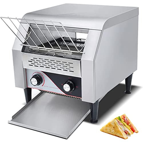 SmPinnaA Tostadora Transportadora, Tostadora Comercial De Acero Inoxidable 300 Rebanadas por Hora Cafe Hotel Restaurant Tostadora Rotativa, Tostadora Industrial Resistente De Acero Inoxidab
