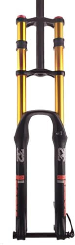 JvFbjLF Downhill Mountainbike Federgabel 26 27,5 29 Zoll DH MTB Luftgabel Federweg 130 mm(Gold,29inch)