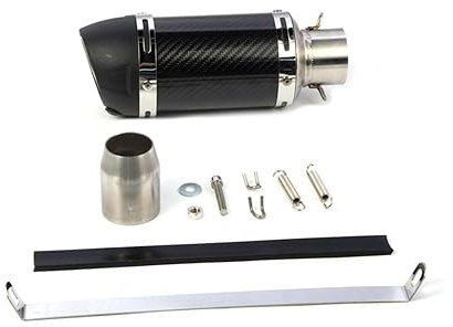 TASEKI Motorräder Auspuffanlage R1 R3 Für Ninja 400 Nmax PCX 125 Universal 51mm Motorrad Auspuffrohr Carbon Roller Slip-on Schalldämpfer Auspuff für Motorräder(A-Gloss 51mm)