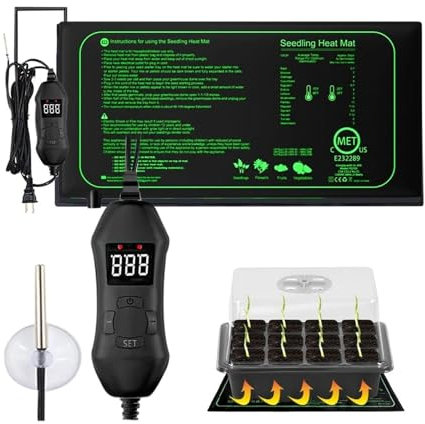 Cuscini riscaldanti per piante 50 W con impostazione del termostato regolabile da 20 ℃ a 45 ℃ per le piante invernali Crescere la germinazione dei semi caldi della scuola materna tappetino riscaldante