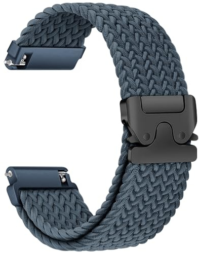 Braided 22mm Watch Strap for Garmin Venu 2 3/Forerunner 255/Forerunner 265/Vivoactive 4 Men/Women,Nylon Sport Band for Samsung Galaxy Watch 3 45mm/Galaxy 46mm/Gear S3 Frontier/Huawei GT4/GT3/GT2 46mm