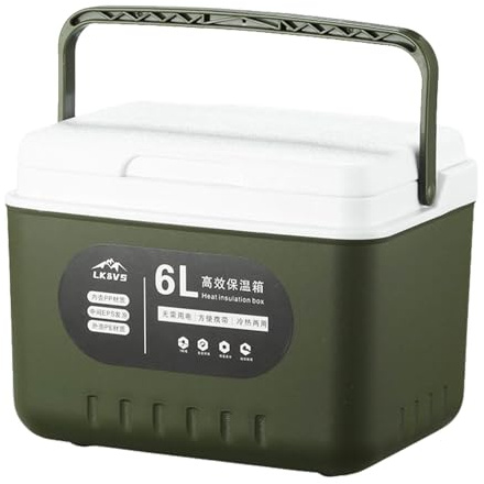 Kühlbox 6 L Eisbox Thermobox Outdoor Kühltasche Isolierbox Warmhaltebox Mobile Kühlbox Perfekt Für Camping Picknick Oder Festivals