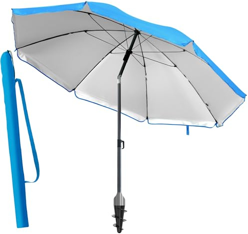 4smile Sonnenschirm für Strand und Balkon Ø 180 cm, Blau