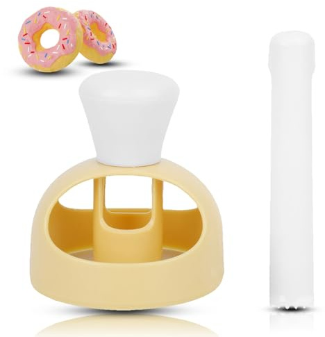 Plastic Donut Cutters, Donut Maker Cutter Mold Desserts Doughnut Cookies Cake Baking Mould DIY Tool One Hand Depositor with Pliers for School Chrismas Festival