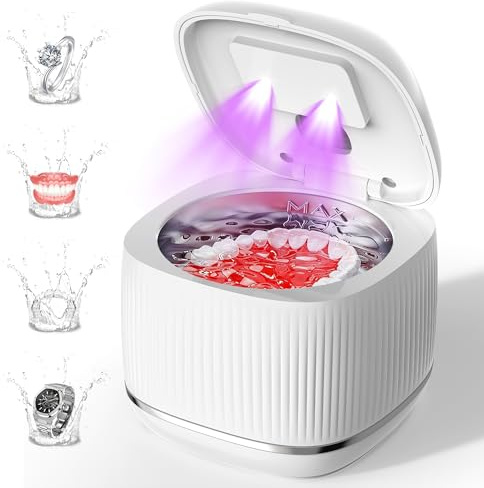 Máquina limpiadora ultrasónica para dentaduras postizas, protectores bucales, aparatos ortopédicos, cabezales de cepillo de dientes, joyas