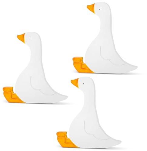 3 Pcs Funny Goose Birthday Party Decoration Wooden One Goose Baby Shower Decor Cute Table Centerpiece Gift for First Birthday Baby Shower Home School Office