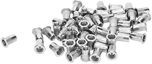 Cryfokt Écrou nervuré M6 Accessoires de Quincaillerie en Acier Inoxydable-jeu D'écrous de Rivetage Aveugles de 50 Pièces pour Ascenseurs et Instruments
