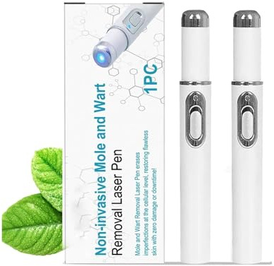 Stylo non invasif pour éliminer les grains de beauté et les verrues, stylo avancé pour éliminer les acrochordons, dissolvant professionnel pour les taches brunes du visage et du corps (2pcs)