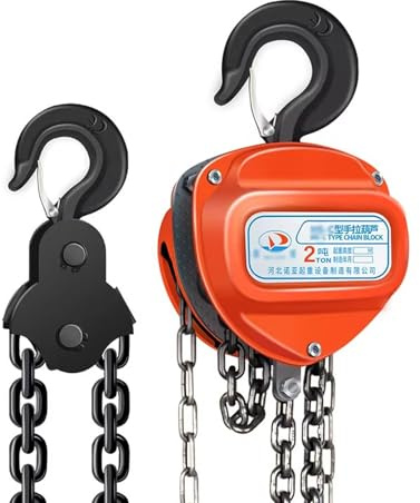 Chain Hoist Manual Lifting Equipment with G80 Chain, Crane Hoist Spreader for Garage and Warehouse Use