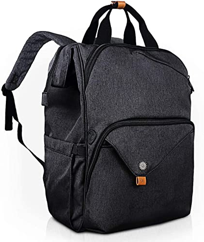 Hap Tim Sac à Dos Ordinateur Portable 15.6/14 Pouces Femme Homme Fille Imperméable Sac a Dos PC Portable/Sac à dos de voyage pour Loisirs/Affaire/Scolaire/College Noir (EU7651-DG)
