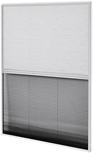 vidaXL Insektenschutz-Plissee für Fenster Jalousie Aluminium 60x80 cm