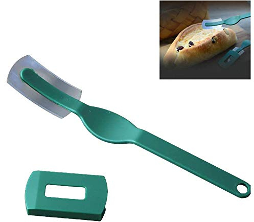 Apofly Lames de Boulanger Couteau Pain avec Lame Fixe Couteaux à Pain en Acier au Carbone et Acier Inoxydable