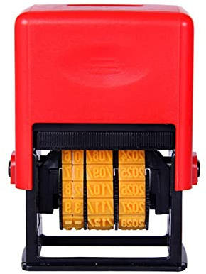 D-4 Typ Datum Codierung Maschine Manuelle Datum Druckmaschine Codierung Druckmaschine Einstellbares Datum Druckmaschine für Datum Drucken (Rot & Schwarz)