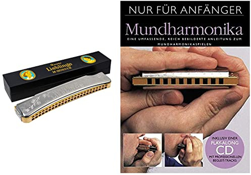 Hohner M733201 Unsere Lieblinge 48 C Mundharmonika & Nur Für Anfänger Buch+CD: Lehrmaterial für Mundharmonika (Diat./Chr.) - Eine Umfassende, Reich Bebilderte Anleitung