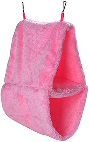 GXBCS Vogel Nest Vogelkäfige Vogelnest Warm Coral Velvet Nest Hängendes Bett Haus Vogelkäfig Vogelbedarf Hamsterkäfig Hängematte Vogel Hängematte Zelt Papageienhaus Bett 915(Color:C;Size:L)
