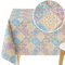 KP HOME Mantel Hule PVC 200x140 Patrón de Azulejos de Lisboa Mantel Beige Rosa Mediterráneo Diseño Impermeable Hules Plastificado para Mesas Rectangular, Cocina Jardín Lavable 2m