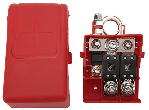 Caja de Fusibles Terminal de Batería con Tapa, Caja de Fusibles Terminal de Batería 32V 400a Protección contra Cortocircuitos Conexión Rápida Sensible para Caravanas, Mantenimiento automotriz