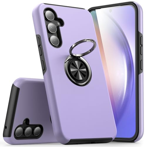KRAFTCARE for Samsung A54 5G Case with Kickstand Ring, Upgrade Shockproof and Anti Scratch 360° Magnetic Ring Holder Stand Protective Phone Case Cover for Samsung Galaxy A54 - Purple