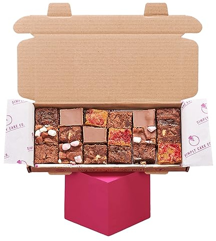 Simply Cake Co. - Brownie and Bakes Bites - 18 Piece - Favourite Flavours - Delicious Selection - Homemade Chocolate Brownies - Gooey & Indulgent - Luxury Treats - Flavourful