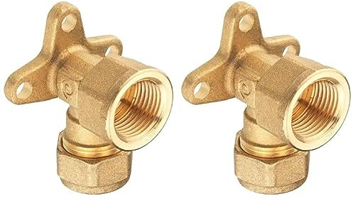 Cornat TEC584416 Messing Wandscheibe 1/2 x 15mm (Packung mit 2)