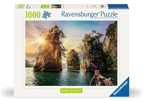 Ravensburger - Puzzle 1000 Pezzi Rocce Di Cheow Lan, Thailandia​ | Puzzle 1000 Pezzi Paesaggi Con Una Misura Di 70x50 Cm | Regalo Per Adulti E Bambini Da 14 Anni E Più
