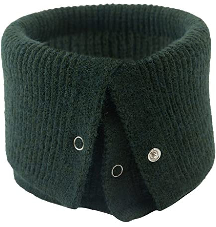KieTeiiK Kragenschal Halswärmer Mit Knopfverschluss Gestrickter Schal Für Damen Wollschal Halstuch Dekorativer Schal Halswärmer Weihnachtsschal