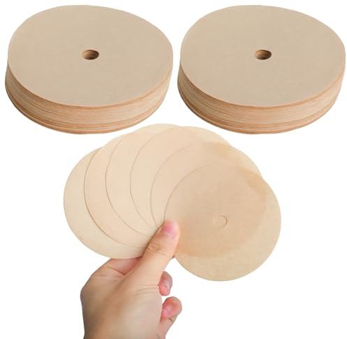 200Pcs 3,75 Pollici Carta da Filtro Caffè, Carta da Filtro Caffè Monouso Non Candeggiata, Carta da Filtro Caffè Rotonda Sostitutiva Compatibile con Filtro Caffè per Percolatore Delonghi/Breville