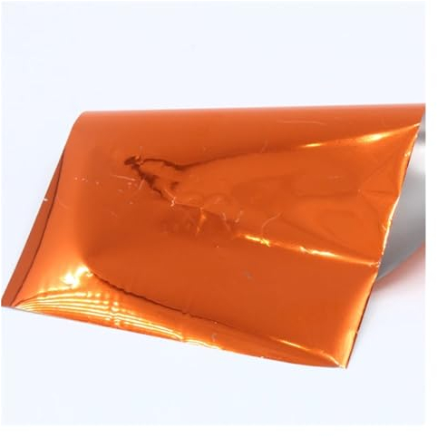 Heißpräge Folie Heißprägefolie Papier Glitzer Geschenkpapier Folie Feder 20 Stück for DIY Kunst Handwerk Scrapbook Geschenk, Laminierfolie für die Kartenherstellung Scrapbooking ( Color : Orange )