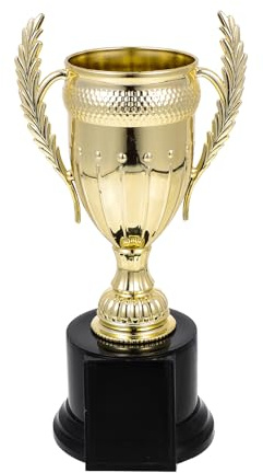 BESPORTBLE 9 Inch Gold Award Trophy Cup, Plastic Winner Trophy with Golden Finish, Lightweight Prize for Sports Events, School Rewards, Competitions, Classroom Awards and Party Favors