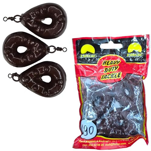 PRO FILSTAR Grundblei Angeln Set 3 x 190g - Angeln Gripper Blei mit Wirbel - Angel Bleie Set - Grundangeln - Birnenblei - Blei Gewicht - Angelblei - Fishing Weights - Bleigewichte – Karpfenblei Kit