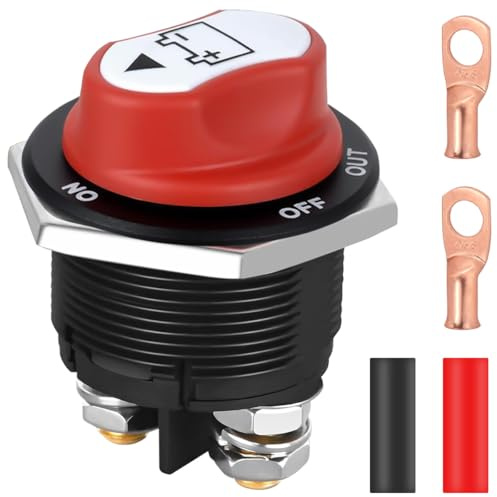 DAOKAI Batterieschalter 200A 12V - 32VDC Batterie Trennschalter ON/OFF/OUT Hauptschalter Stromschalter Trennschalter Wasserdicht für Auto Bus LKW Jacht