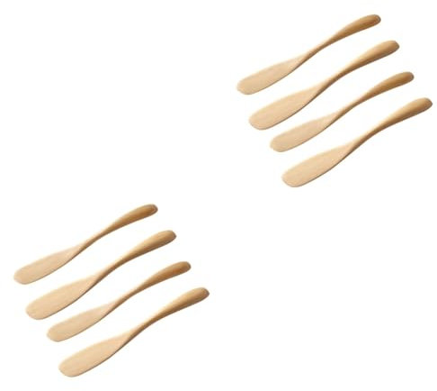 Cabilock 2 Sätze Buttermesser Aus Holz Erdnussbutterverteiler Frischkäseverteiler Sandwich Sahne Spatel Süße Käseverteiler Butterschneider Backspatel Kleiner 4 Stück * 2