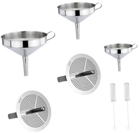 IMIKEYA Imbuto in Acciaio Inox Filtro Rimovibile Accessori da Cucina Imbuto Piccolo per Trasferire Liquidi di Imbuti Pratici