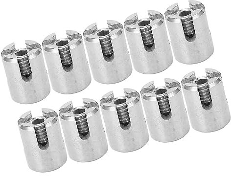 Morsetto per Cavo a Croce Morsetto per Cavo a Croce da 10 Pezzi Morsetto per Ringhiera in Filo di Acciaio Inossidabile per Interni Ed Esterni (M104mm)